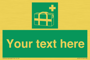 Custom sign safe condition Medical grab bag